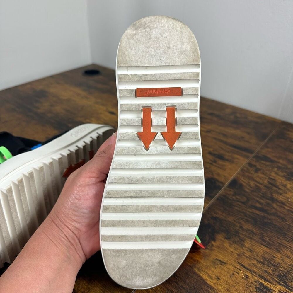 Off White Virgil Abloh Moto Wrap Neoprene High Top Sneakers Women Sz 38/8 US AUT - Picture 9 of 15